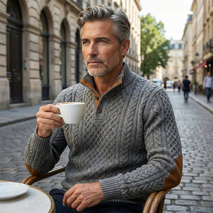 🧥Luxury Comfort | Men‘s Textured Jacquard Sweatshirt | Everyday Essential 🔥