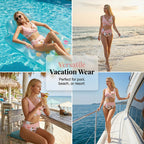 Women's Floral Print High Waist Bikini Set