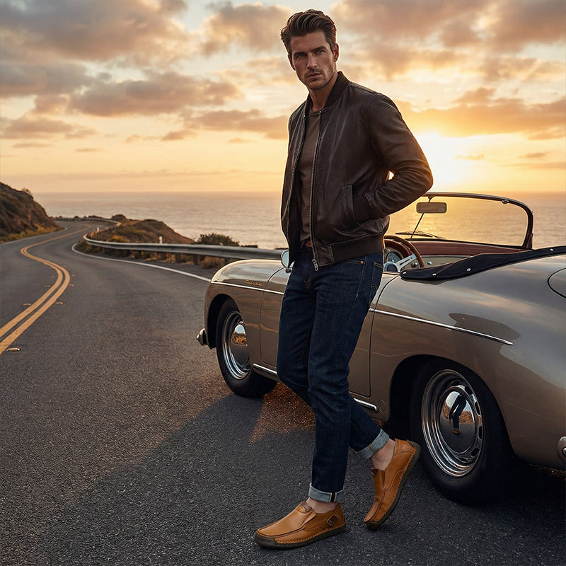 💎 64% OFF! 💎 Classic Men’s Slip-On Leather Shoes – Premium Calfskin, All-Day Comfort & Effortless Style