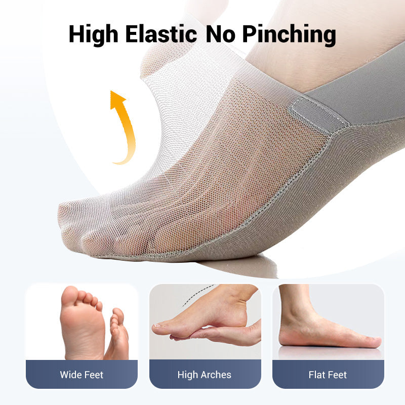 💥5 Pairs Ice Silk No-Show Socks Set