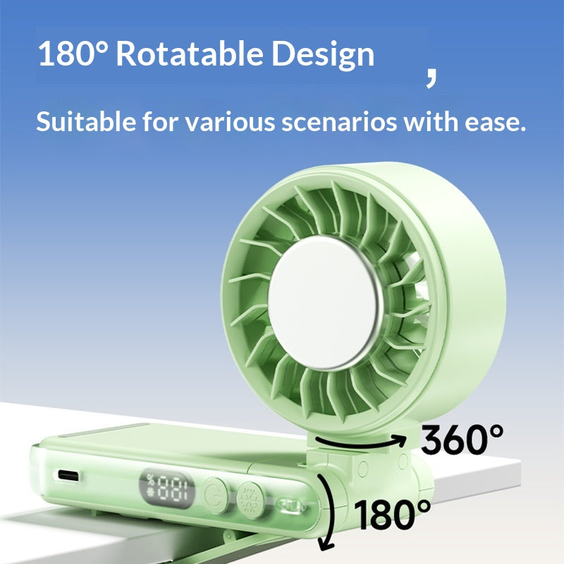🌀【Table and Waist Fan with Long Battery Life】—— Clip it to your belt or set it on the table: Wherever you are, you’ll stay nice and cool!❄️💨