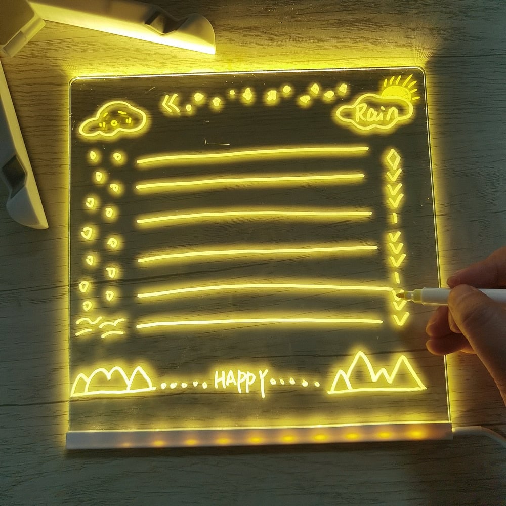 💞 Kids Luminous LED Acrylic Drawing Board