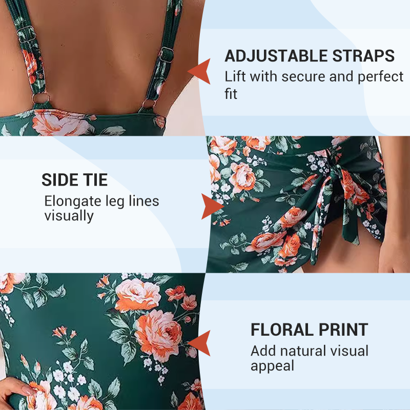 💃Women's One Piece Tummy Control Tie Knot Swimsuit