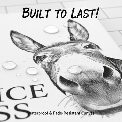 🏡✨Funny Bathroom Wall Art - "Nice Ass" Donkey Print