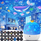 🎃👻 Children's Night Light Projector With 21 Films 🔋Type-C charging