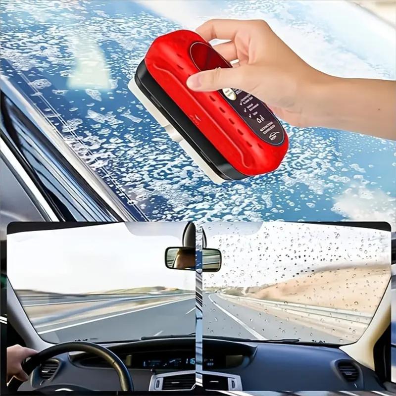 🔥Car Glass Oil Film Cleaner Brush