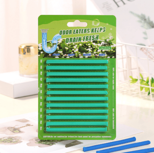 12/Set Pipe Cleaning Sticks Oil Decontamination Kitchen Toilet Bathtub Drain Cleaneer