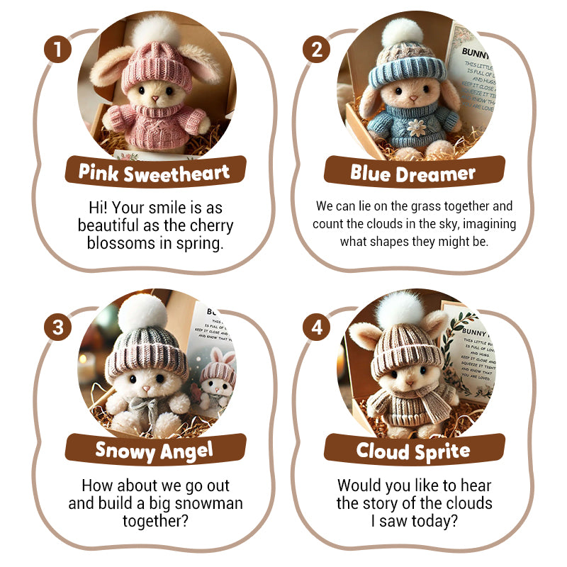 🔥Easter Sale: BUY 3 GET 1 FREE - Handmade🐇Mini Bunny Hug Cute Easter Gift🎁