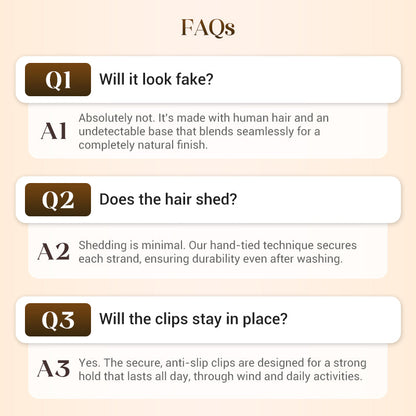 Lightweight & Seamless Clip-In Hair Topper