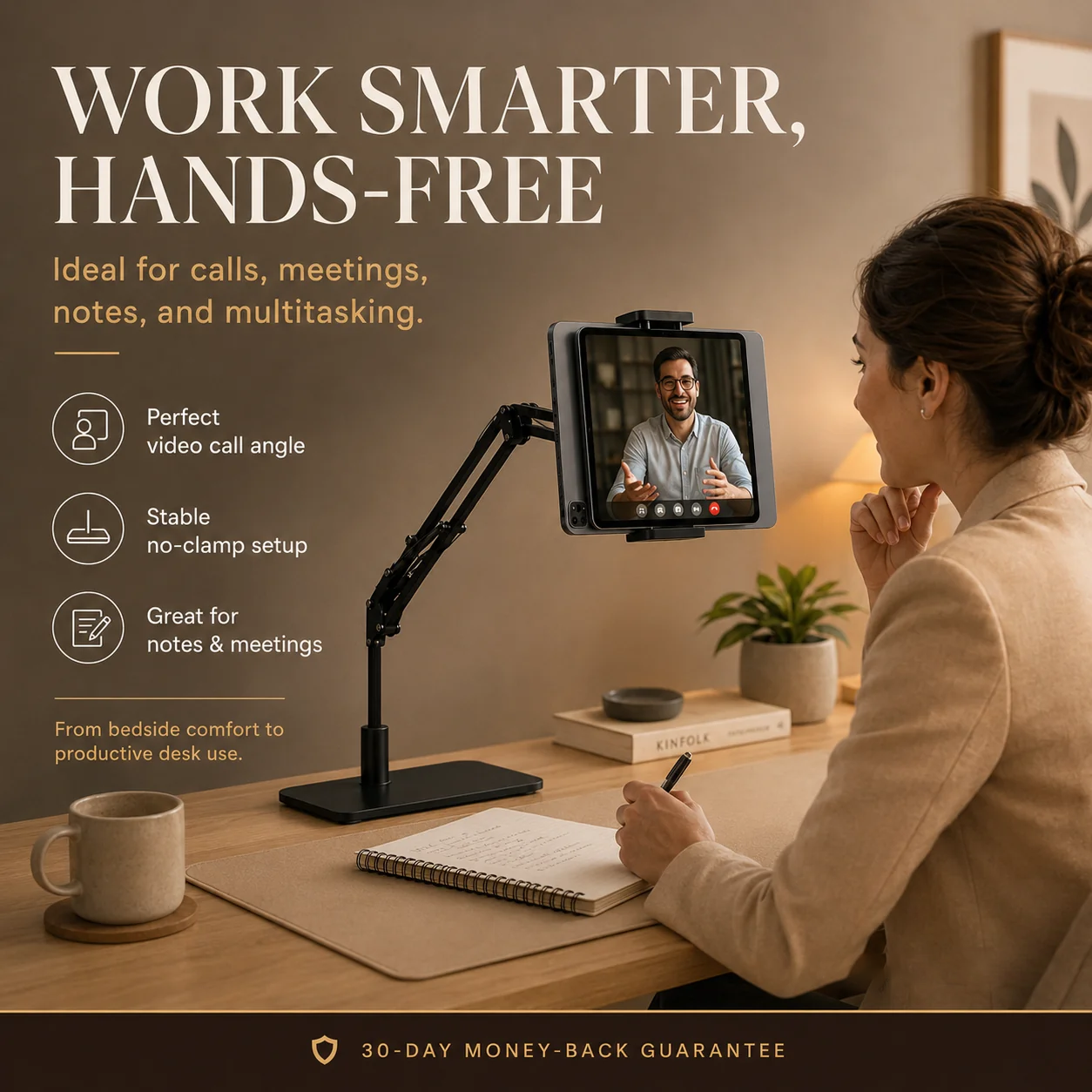 Hidden Bedside Phone Tablet Holder Retractable