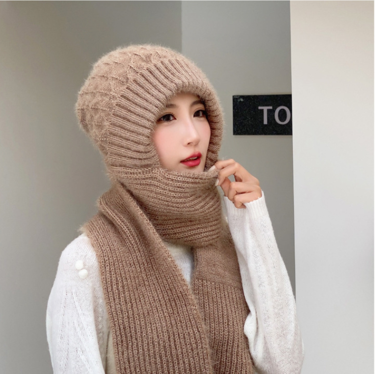 All-in-One Knit Hat & Scarf
