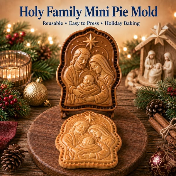 🥧✨ Faith & Nativity Christmas Mini Pie Mold Collection