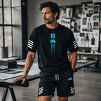 👕Men's Summer T-Shirt & Shorts Set – Gradient design, breathable & lightweight – Perfect for hot days & casual outings 🩳