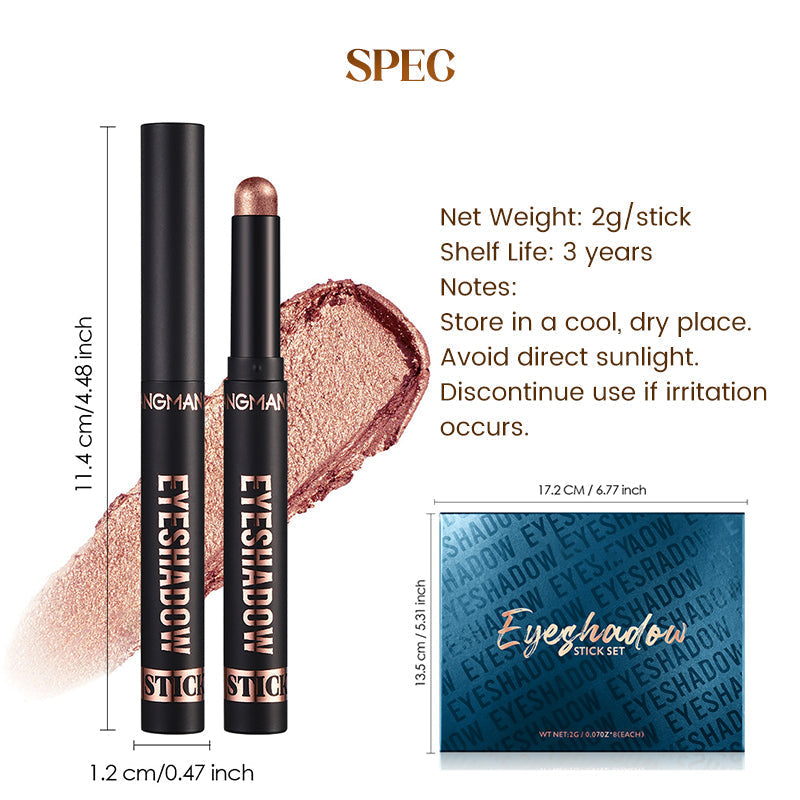 🎄50K+ SOLD! 🎁✨8 Colors Glitter Eyeshadow Stick Waterproof & Long-Wearing & Multi-Use