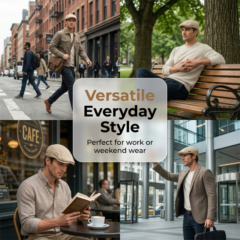 All-Season Breathable Classic Flat Cap
