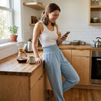 Women's Smocked High Waist Harem Pants 🌞Effortless Summer Style & Comfort✨