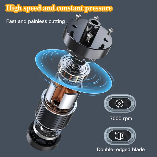 ⚡ Rechargeable Electric Nose Hair Trimmer, Portable Safe Round Head Mens Grooming Tool