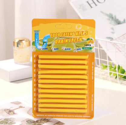 12/Set Pipe Cleaning Sticks Oil Decontamination Kitchen Toilet Bathtub Drain Cleaneer