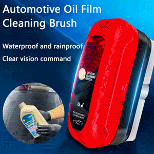 🔥Car Glass Oil Film Cleaner Brush
