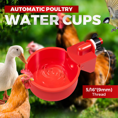 🔥5/16 Inch Thread Automatic Poultry Water Cups