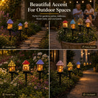 🌙🏡Solar Fairy-Tale Mushroom Cottage Garden Light