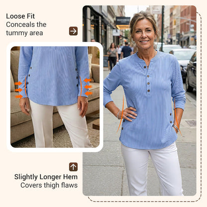 💃Women's Solid Color Crew Neck Long Sleeve Casual Loose Knit Pullover