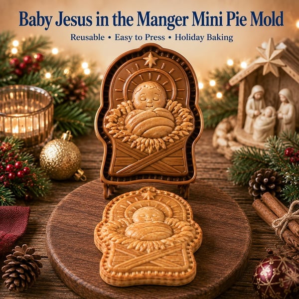 🥧✨ Faith & Nativity Christmas Mini Pie Mold Collection