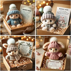 🔥Easter Sale: BUY 3 GET 1 FREE - Handmade🐇Mini Bunny Hug Cute Easter Gift🎁