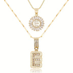 💖2 Pack - Initial Letter Pendant Necklaces