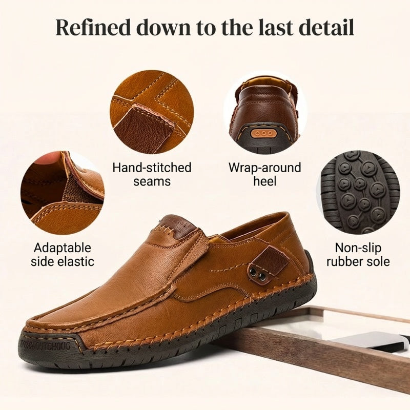 💎 64% OFF! 💎 Classic Men’s Slip-On Leather Shoes – Premium Calfskin, All-Day Comfort & Effortless Style