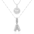 💖2 Pack - Initial Letter Pendant Necklaces