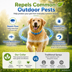 🌿🛡️ Natural Essential Oil Pet Collar – 8‑month flea & tick protection. Plant‑based, no harsh chemicals. Safe for dogs & cats! 🐾✨