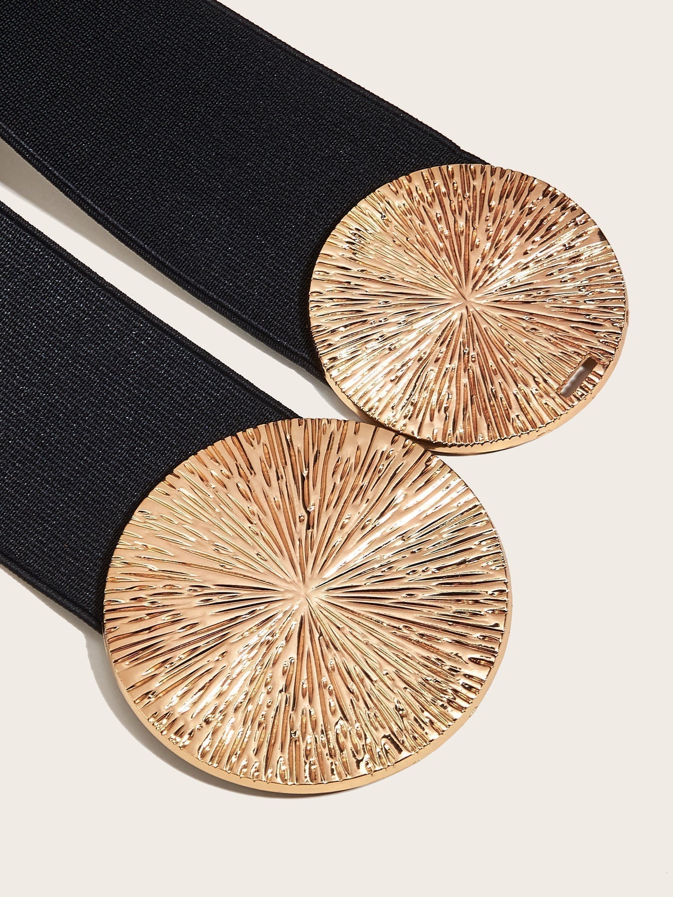 🎁Women's Vintage Gold Buckle High Elastic Belt