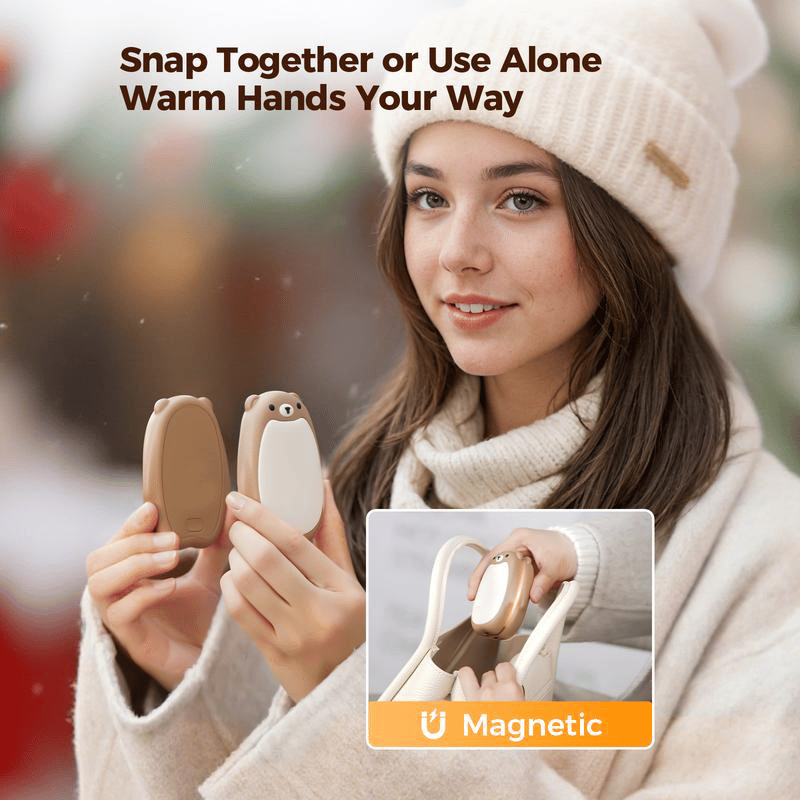 🎁Best Gift 🌟Hand Warmers Rechargeable - Cute Bear Design