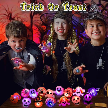 🔥 LAST DAY PROMOTION - 50%OFF 🎃👻 LED Light Halloween Glowing Ring (50pcs set)😍