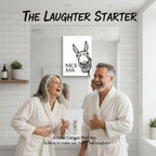 🏡✨Funny Bathroom Wall Art - "Nice Ass" Donkey Print