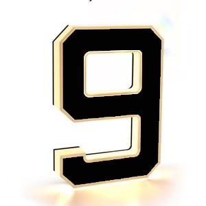Solar Lighted House Numbers Waterproof LED Address Signs