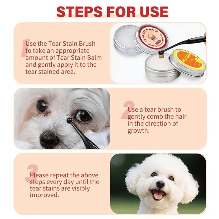 ❤️Pet Tear Stain Protection Cream & Brush Set