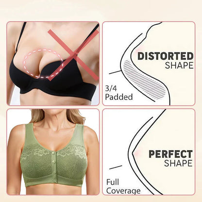 📢📢BIG SALE !!⏰Comfortable Wireless Shaping Front-Fasten Bra