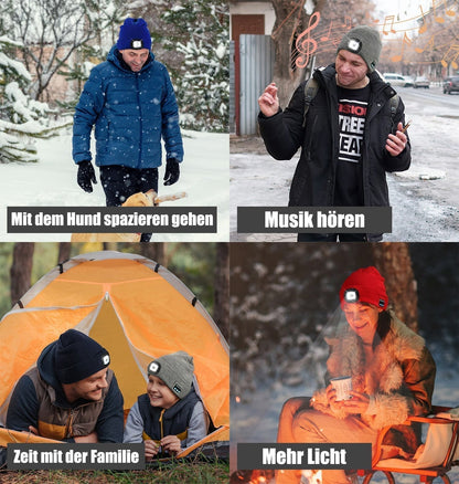 🎅Christmas Pre-sale🎁Peel-Off LED Headlamp Bluetooth Headset Knit Cap