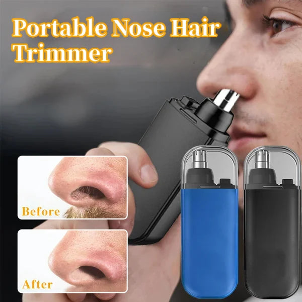 ⚡ Rechargeable Electric Nose Hair Trimmer, Portable Safe Round Head Mens Grooming Tool