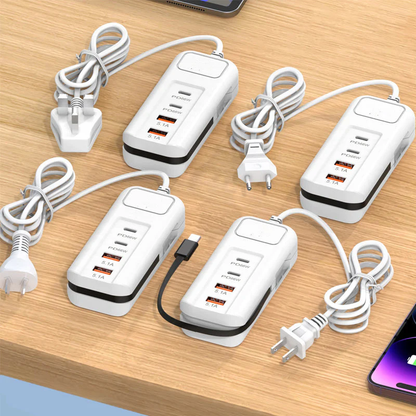 Multi-Function Quick Charging Socket - 2PD + 2USB