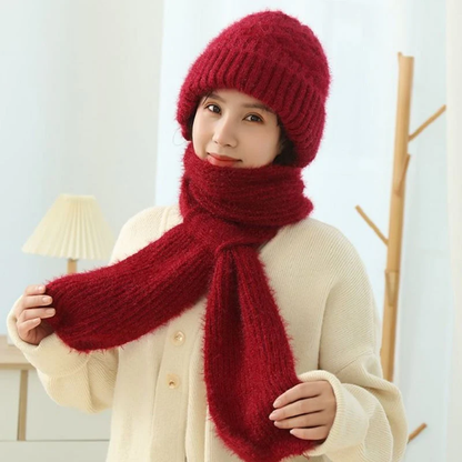 All-in-One Knit Hat & Scarf