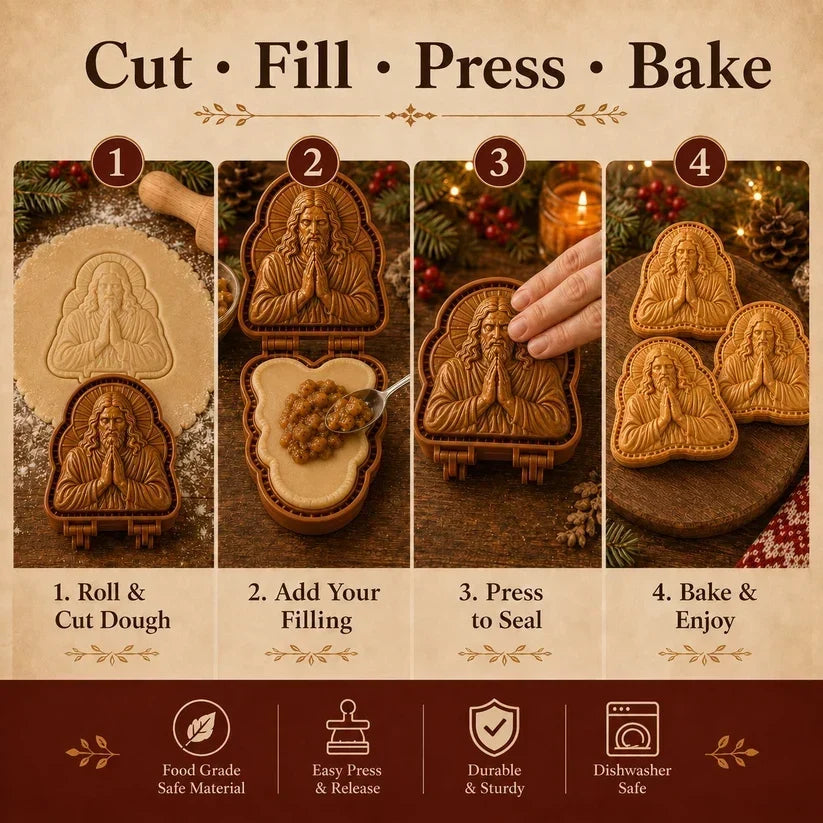 🥧✨ Faith & Nativity Christmas Mini Pie Mold Collection