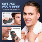 ⚡ Rechargeable Electric Nose Hair Trimmer, Portable Safe Round Head Mens Grooming Tool