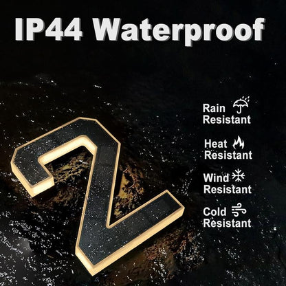 Solar Lighted House Numbers Waterproof LED Address Signs