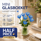 ⏳ Limited-Time Offer! ✨ Mini Glass Bouquet | Elegant Gift 🎀 | Approx. 6cm Tall 🎉