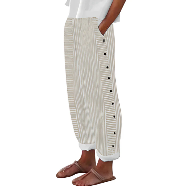 ⏳Time-Limited Special⏰Comfy Blue Striped Side Pocket Pants