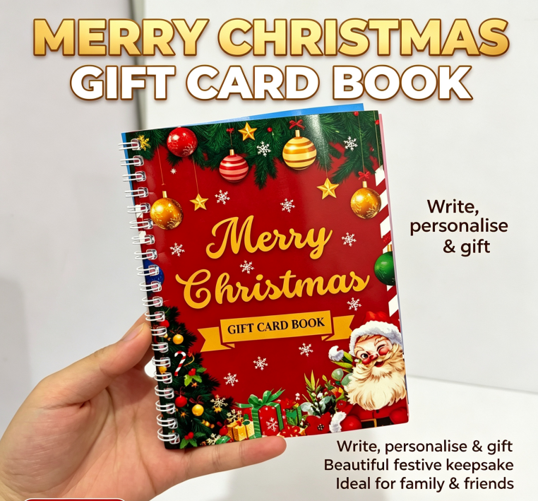 🎄🎁🎅DIY Spiral-Bound Christmas Gift Card Album with Surprise Pages👍