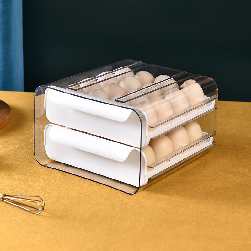 🔥Best Sales🔥  Pull-out Food-grade Refrigerator Egg Rack-stacks Up To 32 Eggs